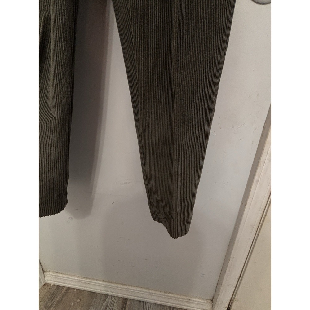 OBR Size Gray Wide Whale Corduroy High Waist Peg Leg Side Zip 29x29 Mom Pant - Picture 2 of 7